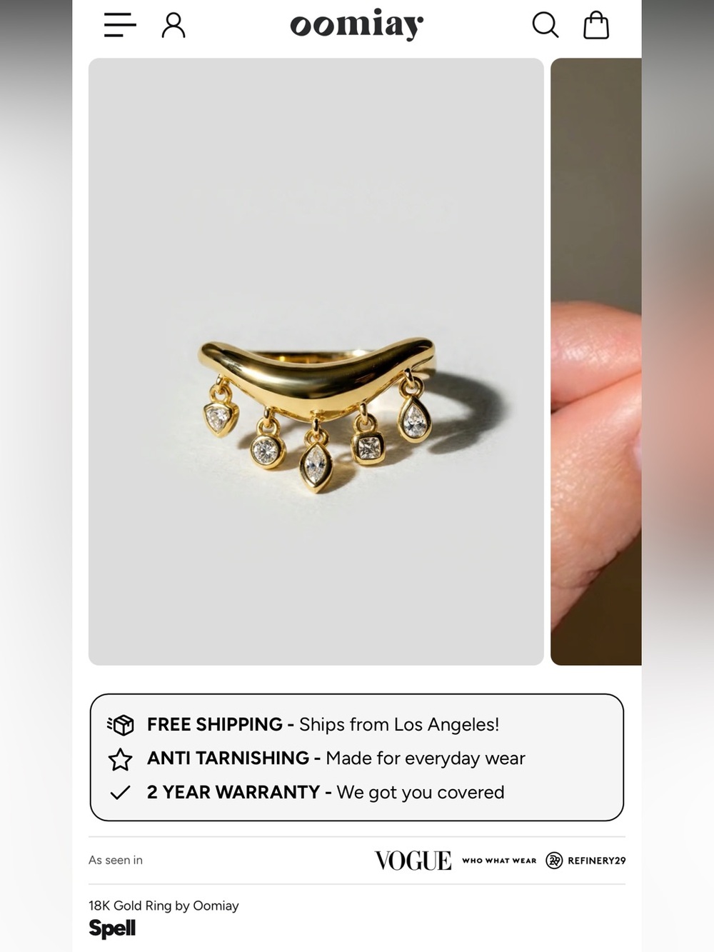 Oomiay Spell Ring NEW